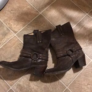 FRYE brown cowboy boots